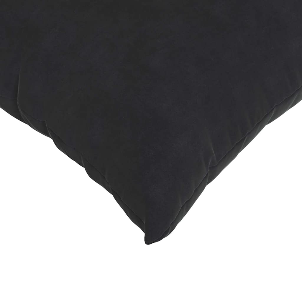 Coussins de canapé 2 pièces Noir 50 x 30 cm Tissu côtelé