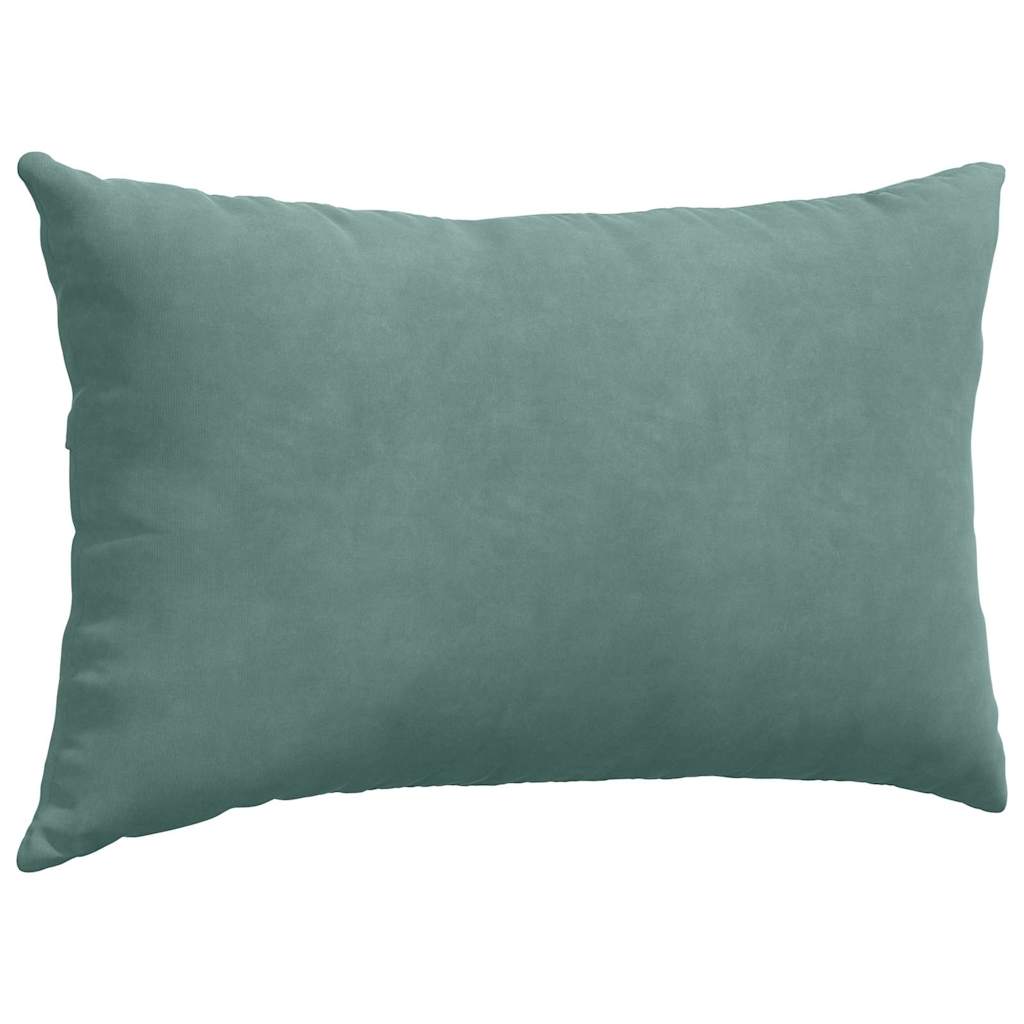 Coussins de canapé, 2 pièces, vert marin, 50 x 30 cm, velours côtelé