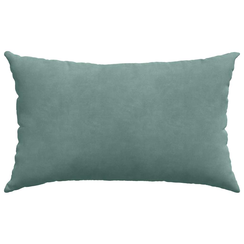 Coussins de canapé, 2 pièces, vert marin, 50 x 30 cm, velours côtelé