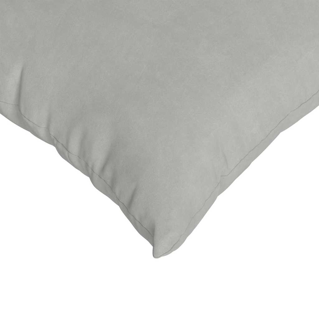 Sofa cushions 2 pieces light grey 50 x 30 cm fabric