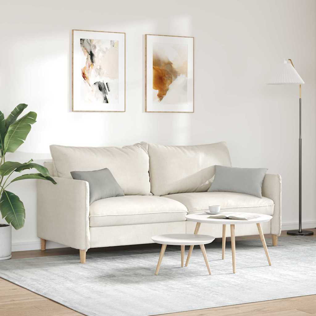Sofa cushions 2 pieces light grey 50 x 30 cm fabric