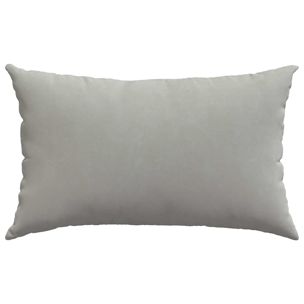 Sofa cushions 2 pieces light grey 50 x 30 cm fabric
