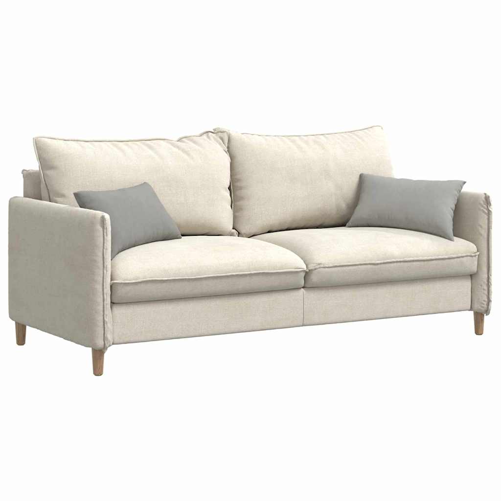 Sofa cushions 2 pieces light grey 50 x 30 cm fabric