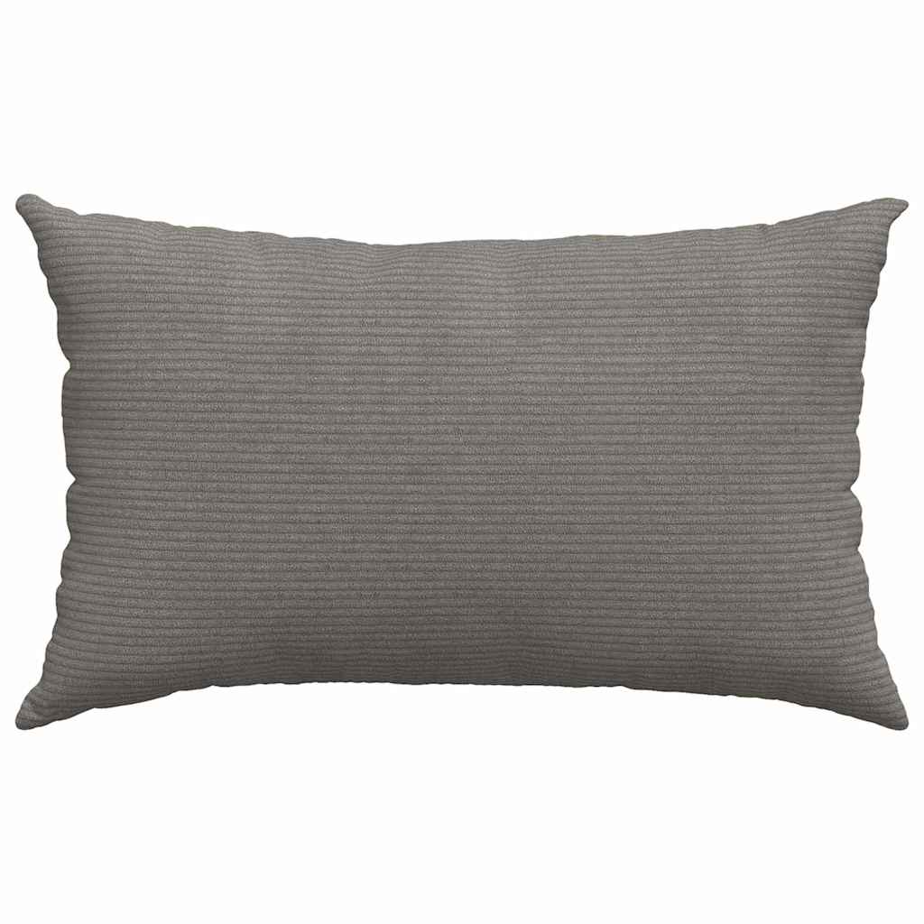 Coussins de canapé 2 pièces gris clair 50 x 30 cm en velours côtelé