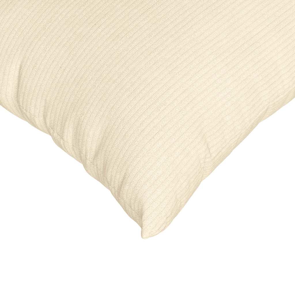 Sofa Cushion 2 Pieces Cream 50 x 30 cm Cord Fabric