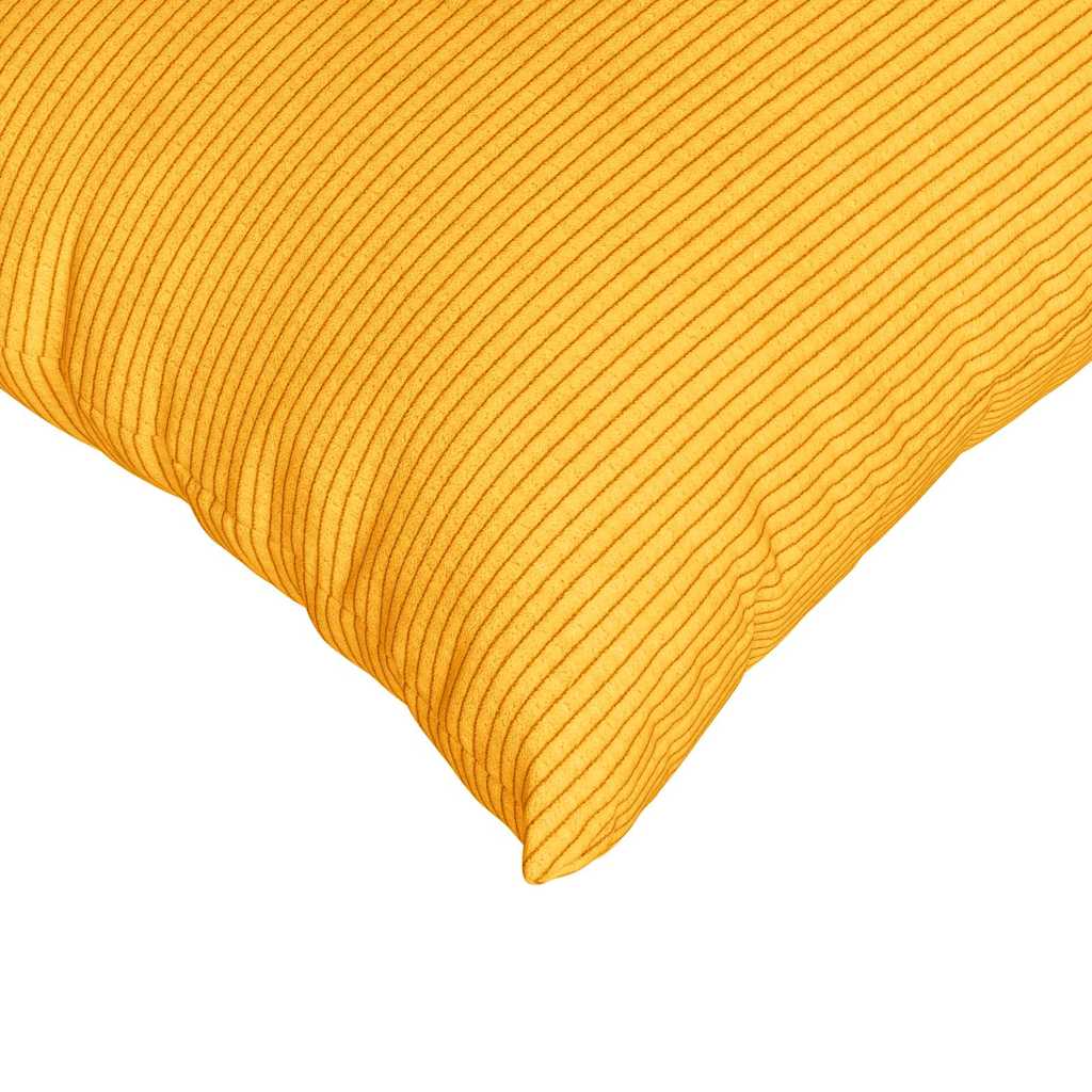 Coussins de canapé 2 pièces Jaune clair 50 x 30 cm Tissu côtelé