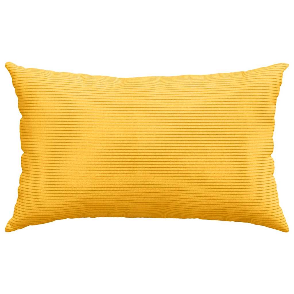 Coussins de canapé 2 pièces Jaune clair 50 x 30 cm Tissu côtelé