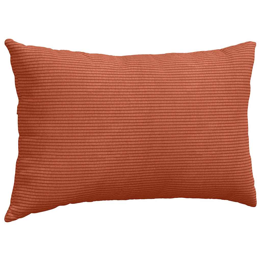 Coussins de canapé 2 pièces rouge-orange 50 x 30 cm en velours côtelé