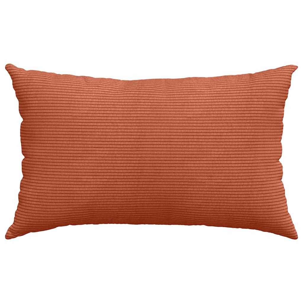 Coussins de canapé 2 pièces rouge-orange 50 x 30 cm en velours côtelé