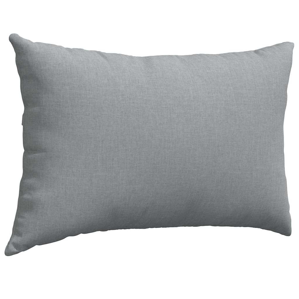 Couch Cushions 2 pcs Light Grey 60 x 40 cm Fabric