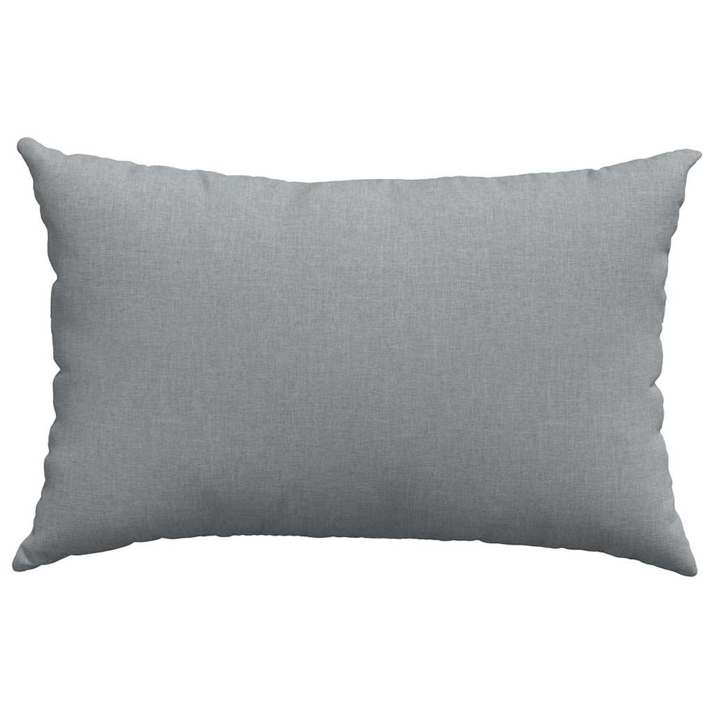Couch Cushions 2 pcs Light Grey 60 x 40 cm Fabric