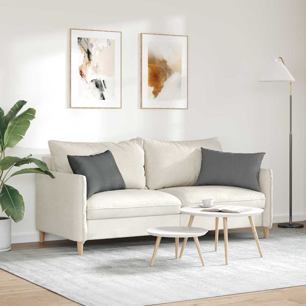 Sofakissen 2 pcs Dunkelgrau 60 x 40 cm Stoff