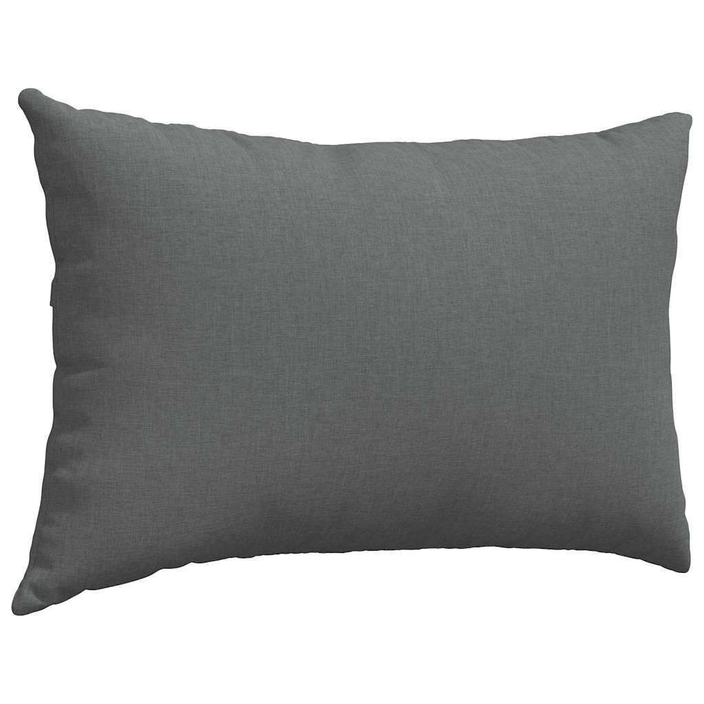 Sofakissen 2 pcs Dunkelgrau 60 x 40 cm Stoff
