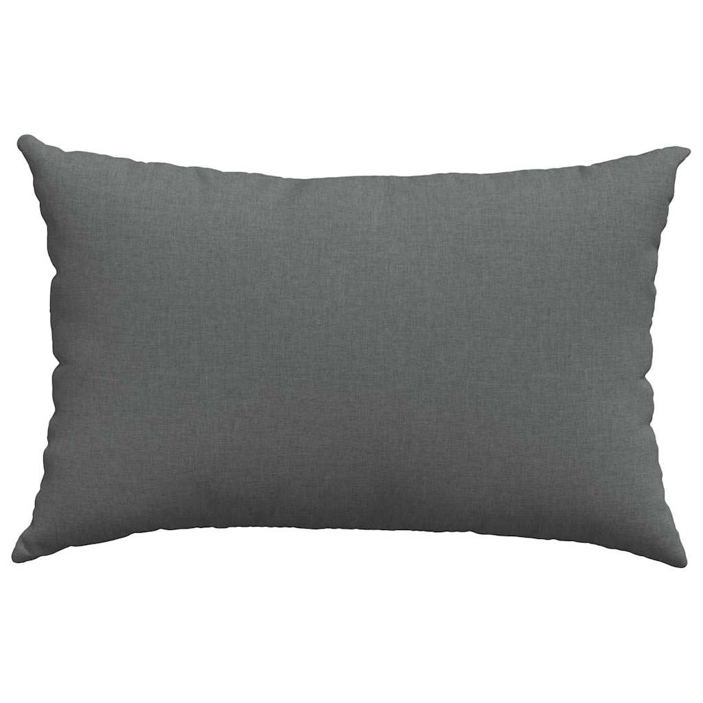 Sofakissen 2 pcs Dunkelgrau 60 x 40 cm Stoff