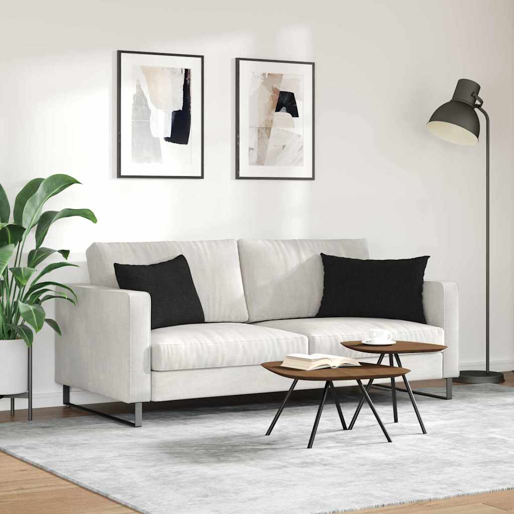 Sofa cushions 2 pcs Black 60 x 40 cm Fabric