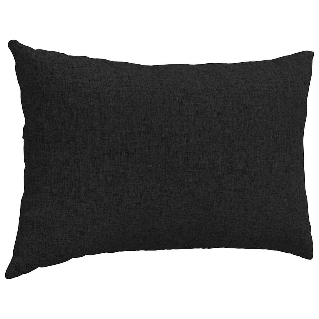Sofa cushions 2 pcs Black 60 x 40 cm Fabric