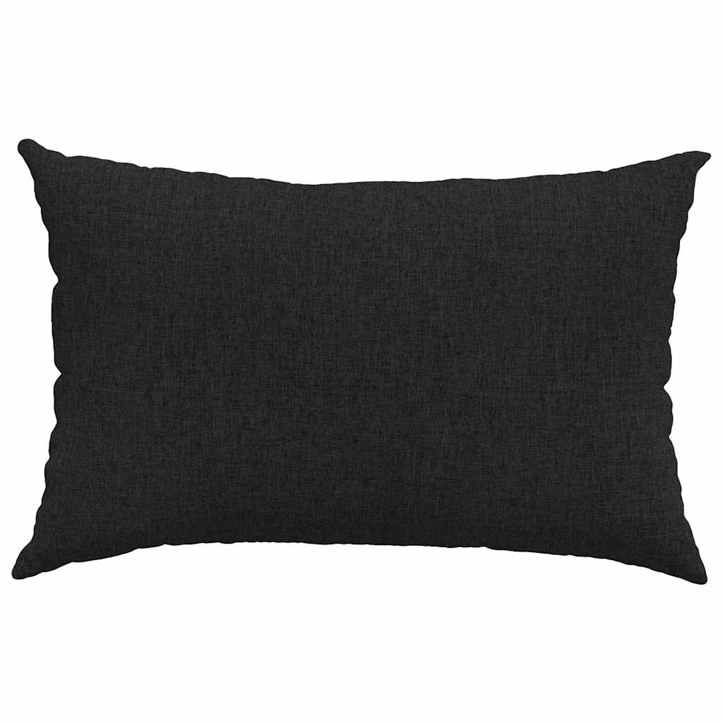Sofa cushions 2 pcs Black 60 x 40 cm Fabric