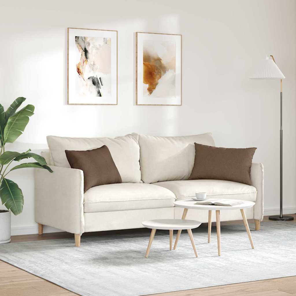 Sofa Cushions 2 pcs Brown 60 x 40 cm Fabric