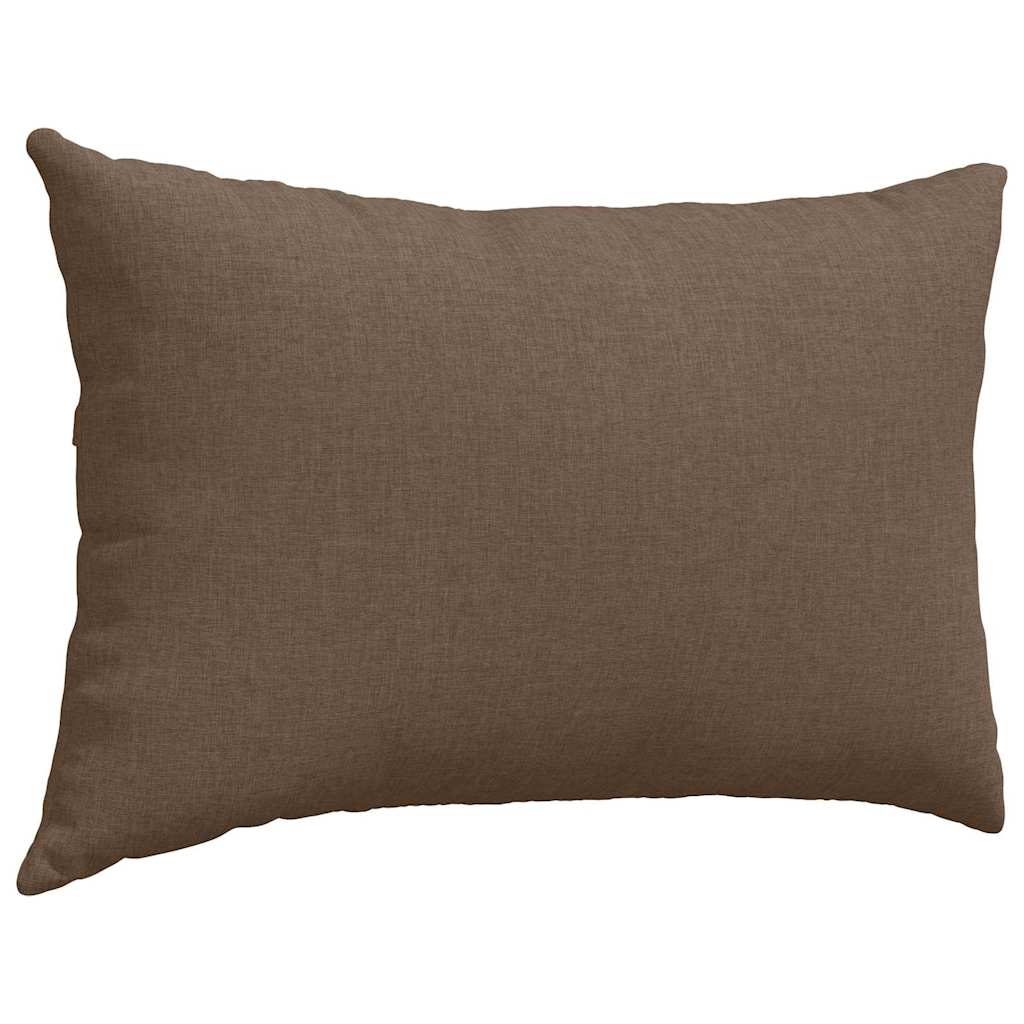 Sofa Cushions 2 pcs Brown 60 x 40 cm Fabric