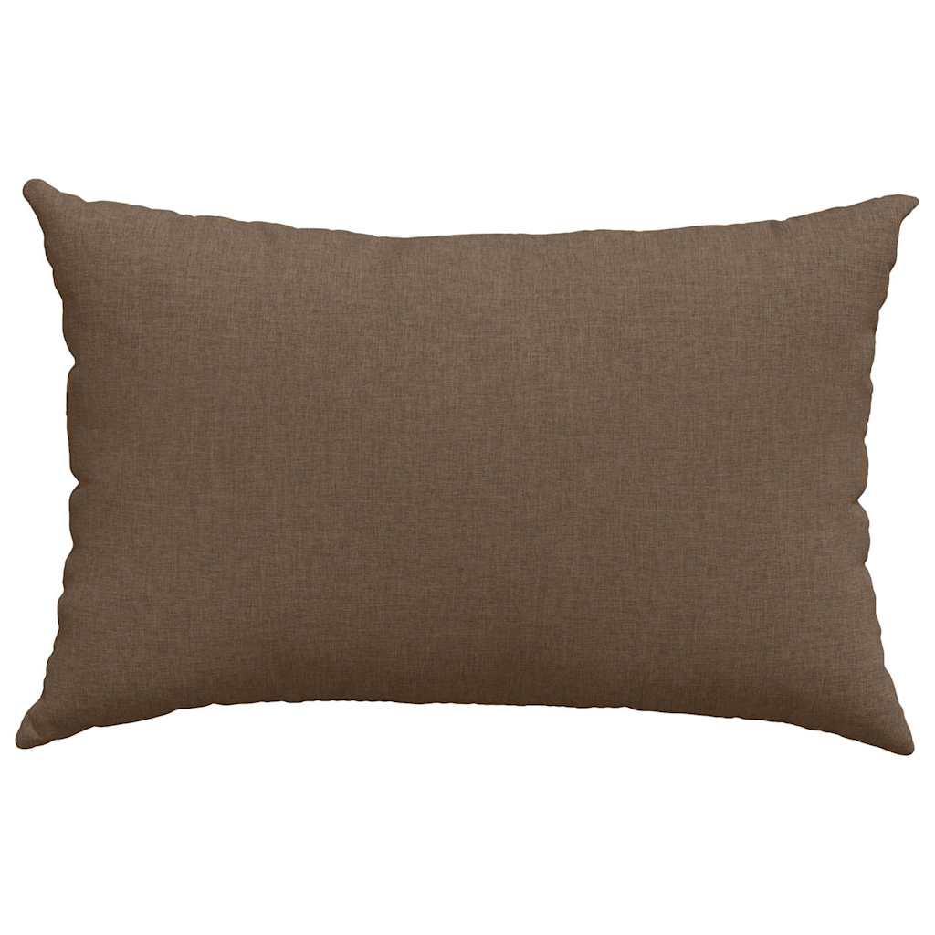 Sofa Cushions 2 pcs Brown 60 x 40 cm Fabric