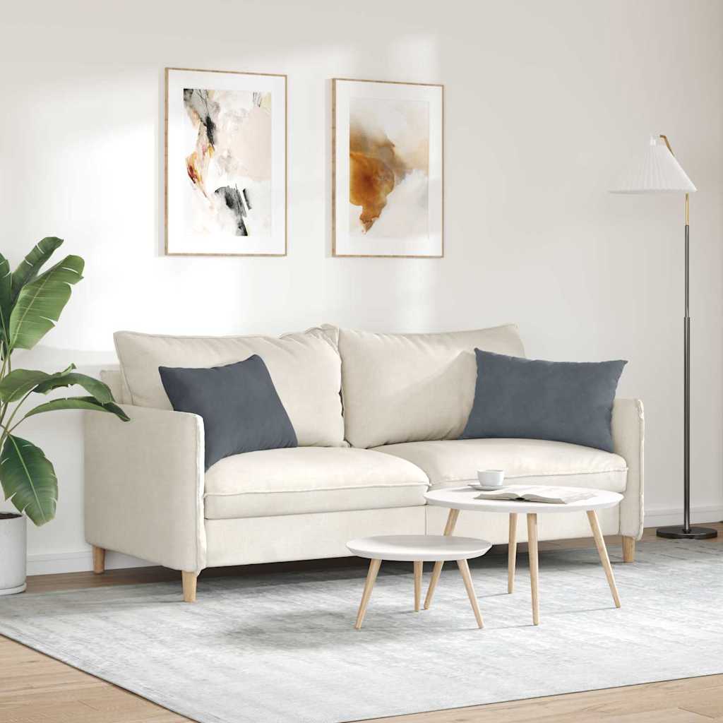 Coussins de canapé 2 pièces gris foncé 60 x 40 cm tissu côtelé