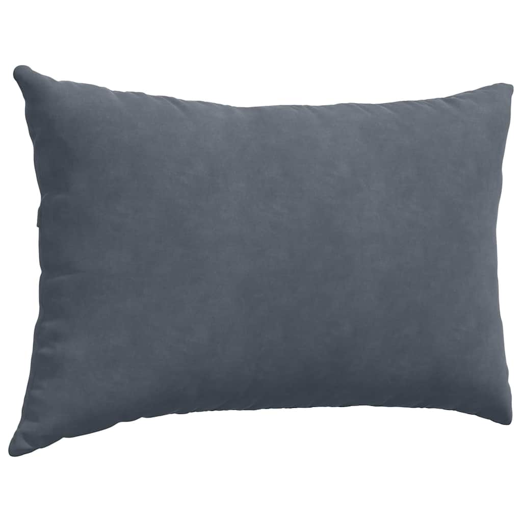 Coussins de canapé 2 pièces gris foncé 60 x 40 cm tissu côtelé