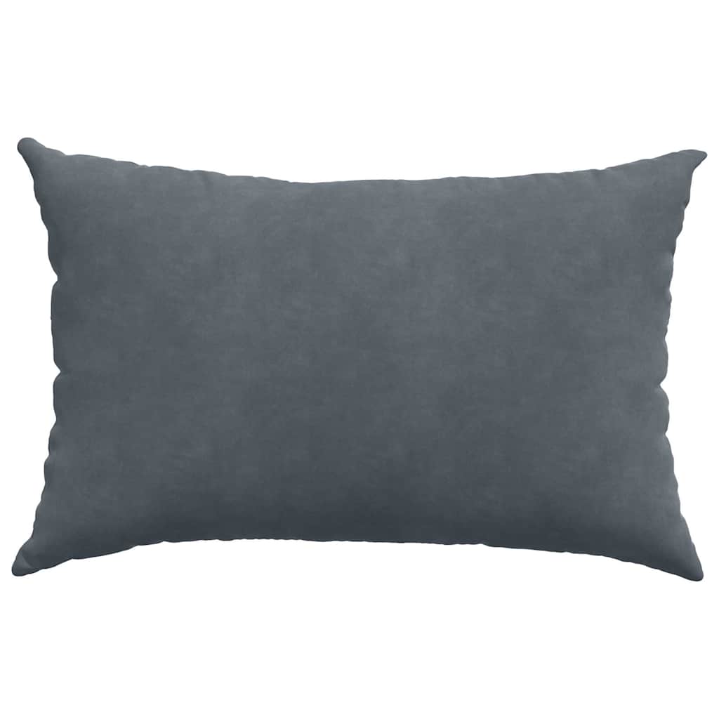 Coussins de canapé 2 pièces gris foncé 60 x 40 cm tissu côtelé