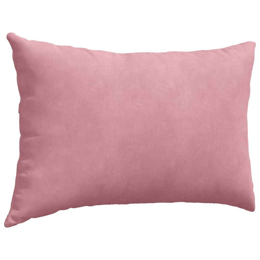 Coussins de canapé 2 pièces roses 60 x 40 cm en velours côtelé