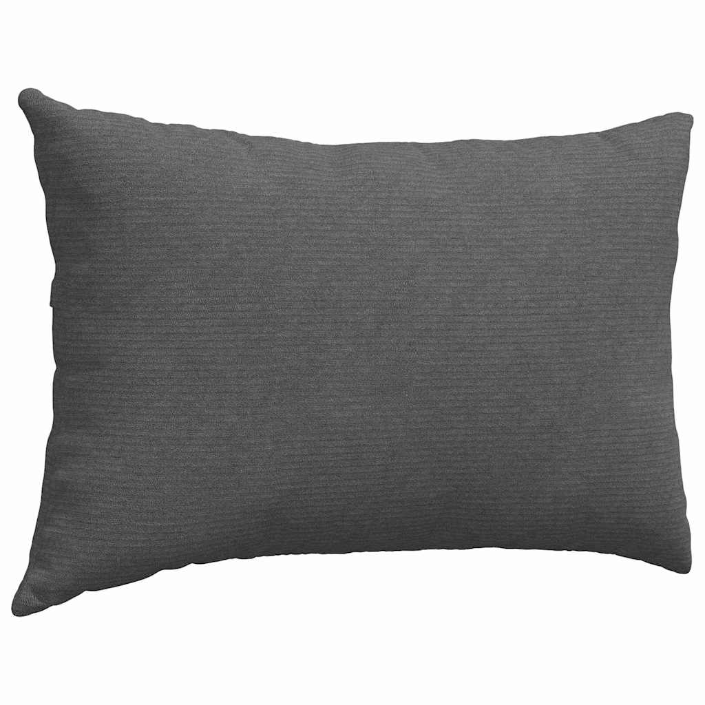Sofa Cushions 2 Pieces Dark Grey 60 x 40 cm Cord Fabric