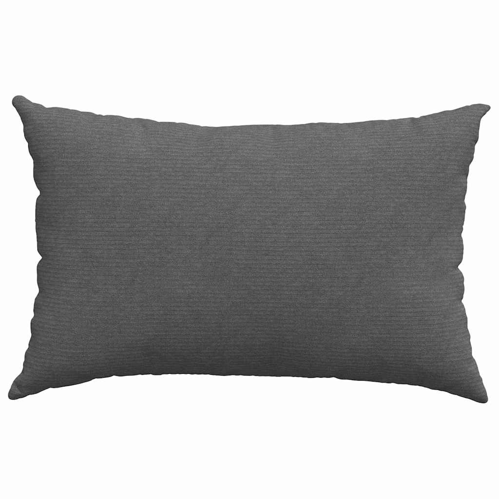 Sofa Cushions 2 Pieces Dark Grey 60 x 40 cm Cord Fabric