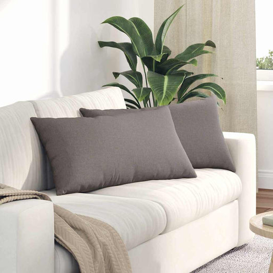 Sofakissen 2 pcs Taupe 80 x 40 cm Stoff