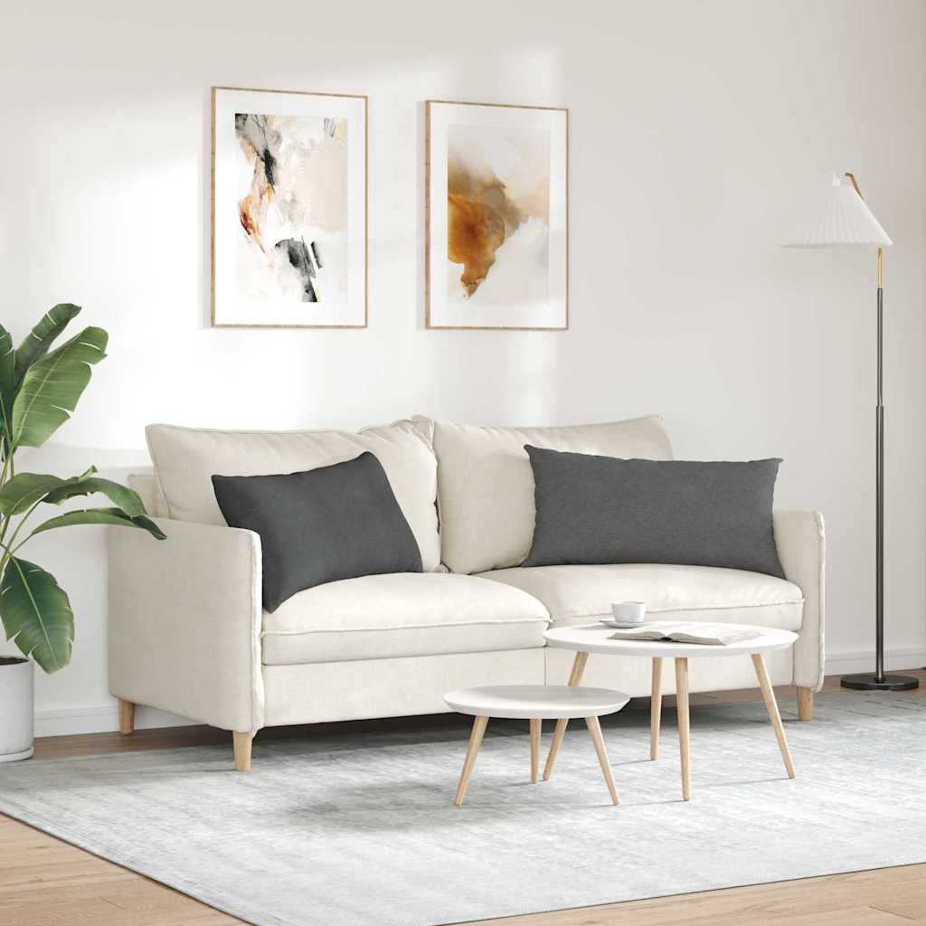 Coussins de canapé 2 pièces gris foncé 80 x 40 cm en velours côtelé