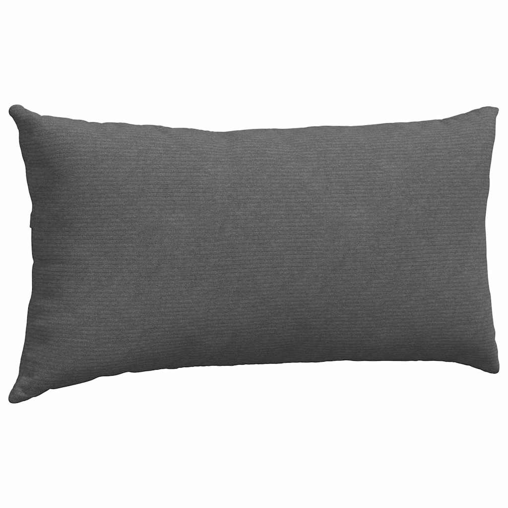 Coussins de canapé 2 pièces gris foncé 80 x 40 cm en velours côtelé
