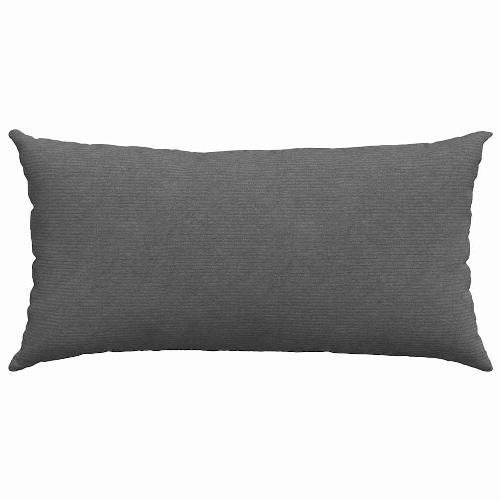 Coussins de canapé 2 pièces gris foncé 80 x 40 cm en velours côtelé