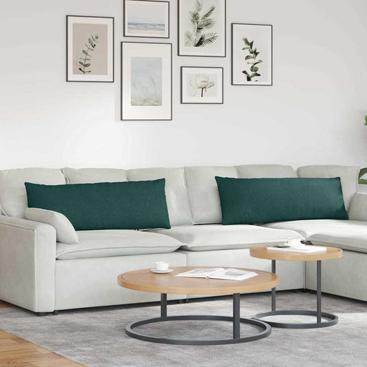 Sofakissen 2 pcs Dunkelgrün 120 x 40 cm Stoff
