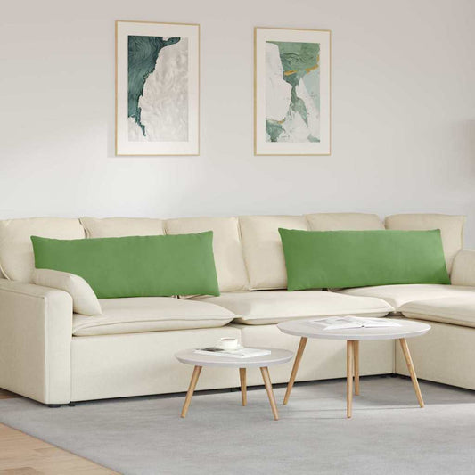 Coussins de canapé 2 pièces vert clair 120 x 40 cm Velours côtelé