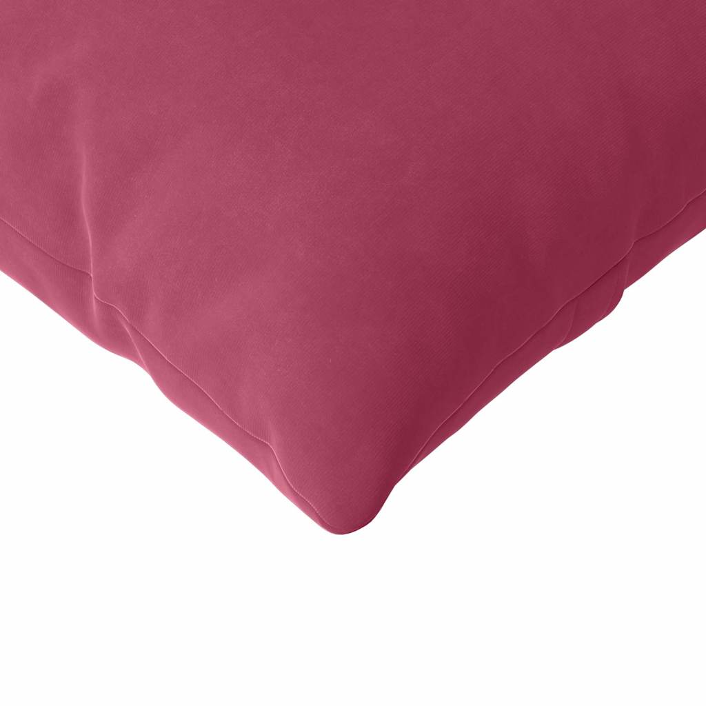 Coussins de canapé 2 pièces rouge bordeaux 120 x 40 cm tissu côtelé