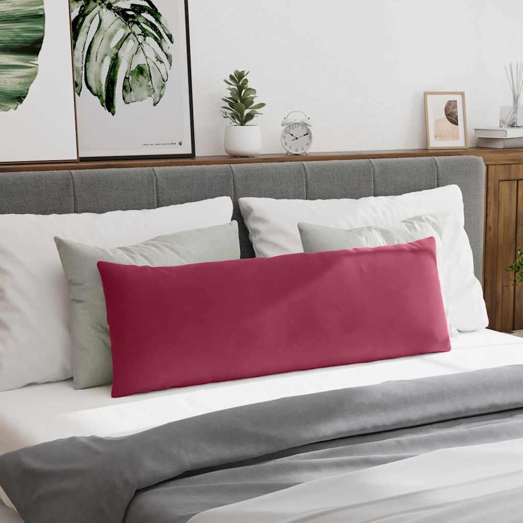 Coussins de canapé 2 pièces rouge bordeaux 120 x 40 cm tissu côtelé