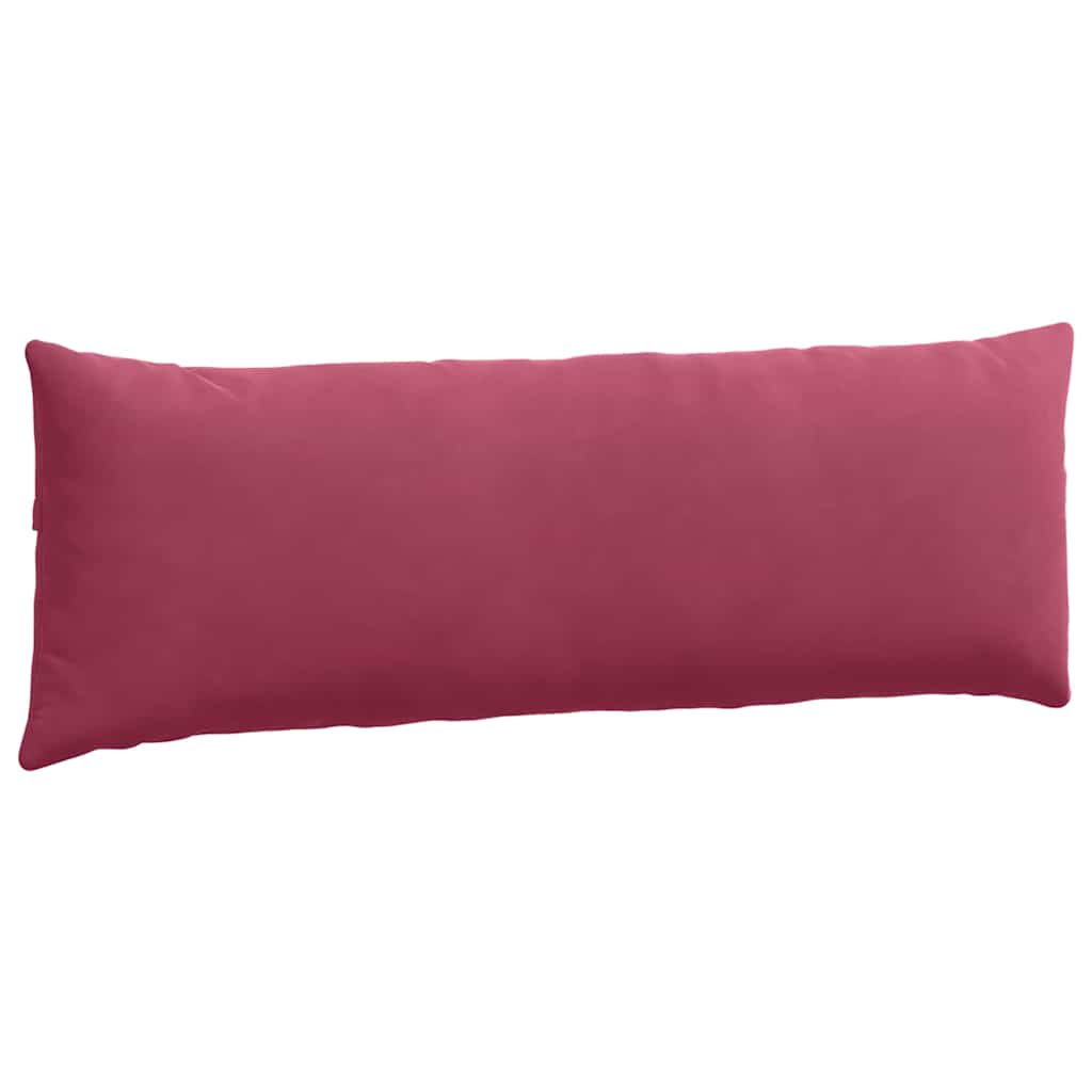 Coussins de canapé 2 pièces rouge bordeaux 120 x 40 cm tissu côtelé