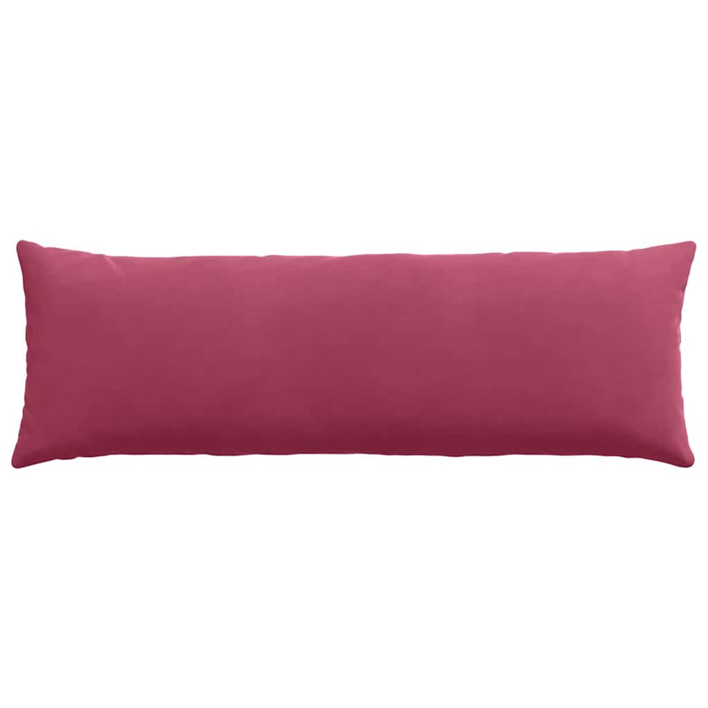 Coussins de canapé 2 pièces rouge bordeaux 120 x 40 cm tissu côtelé