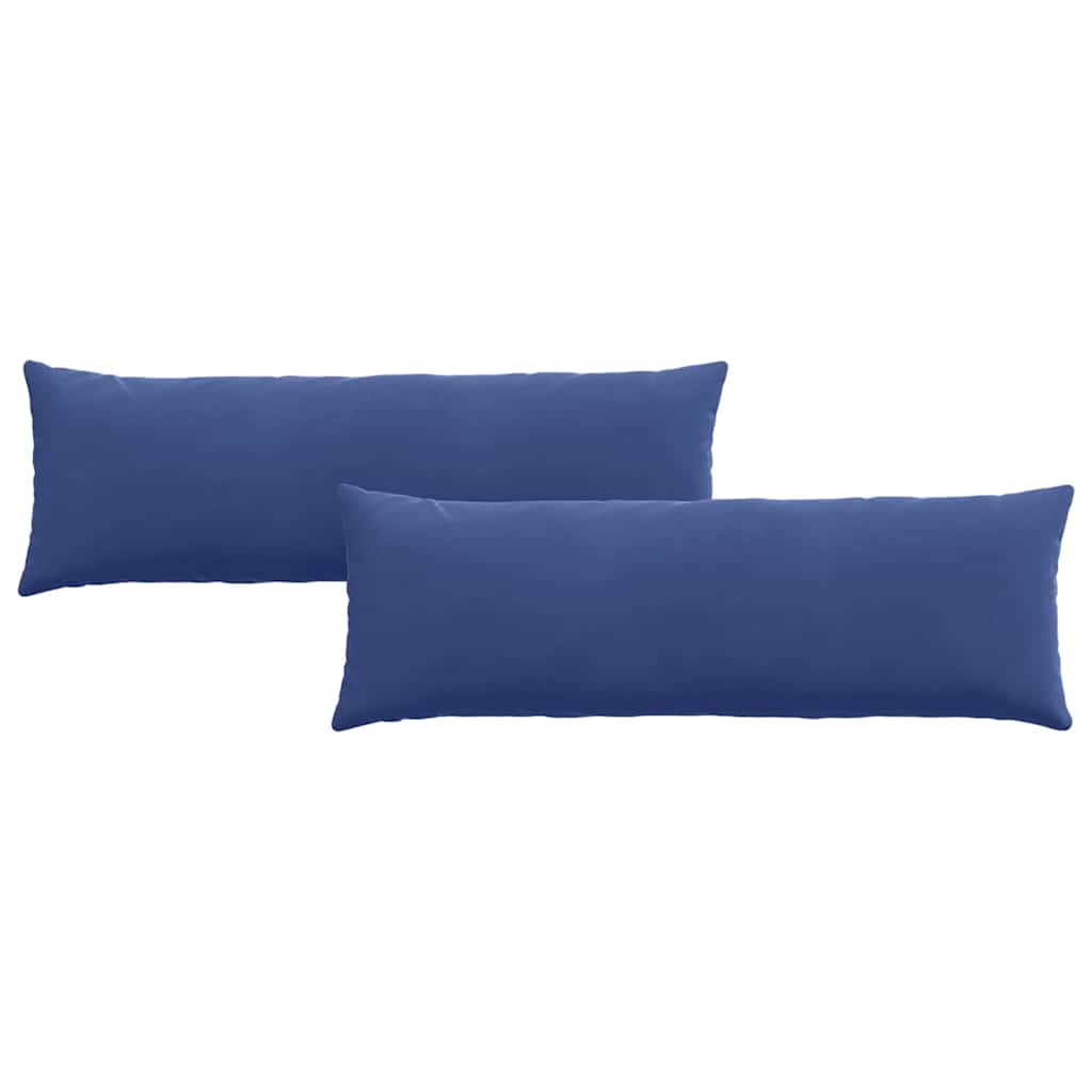 Coussins de canapé 2 pièces bleu police 120 x 40 cm tissu côtelé