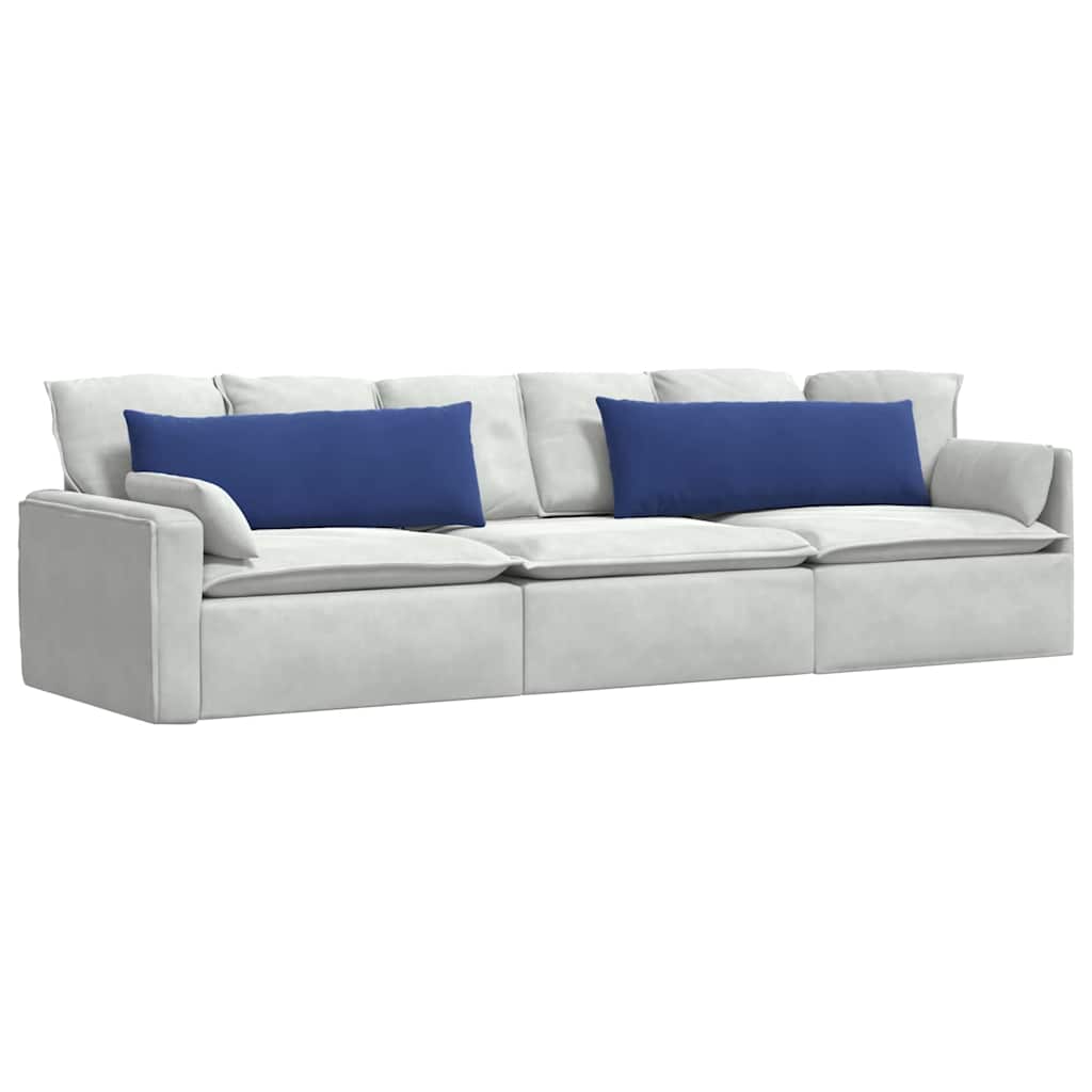 Coussins de canapé 2 pièces bleu police 120 x 40 cm tissu côtelé
