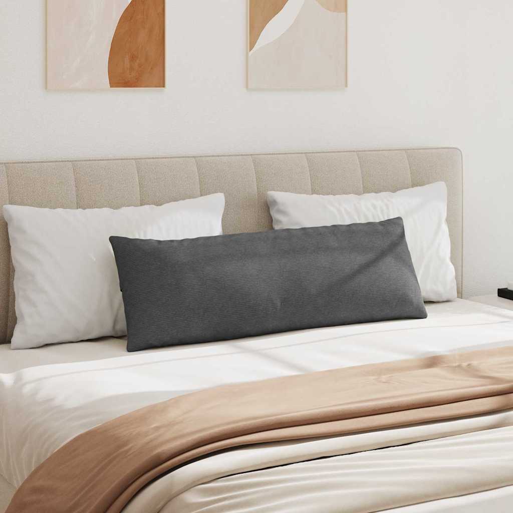 Coussins de canapé 2 pièces gris foncé 120 x 40 cm en velours côtelé