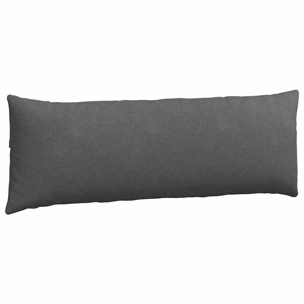 Coussins de canapé 2 pièces gris foncé 120 x 40 cm en velours côtelé