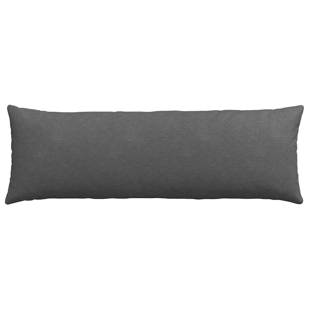 Coussins de canapé 2 pièces gris foncé 120 x 40 cm en velours côtelé