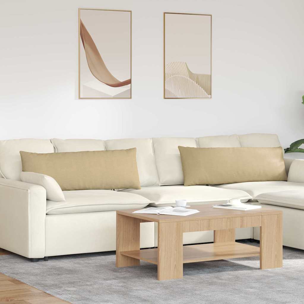 Coussins de canapé 2 pièces gris-vert 120 x 40 cm en velours côtelé