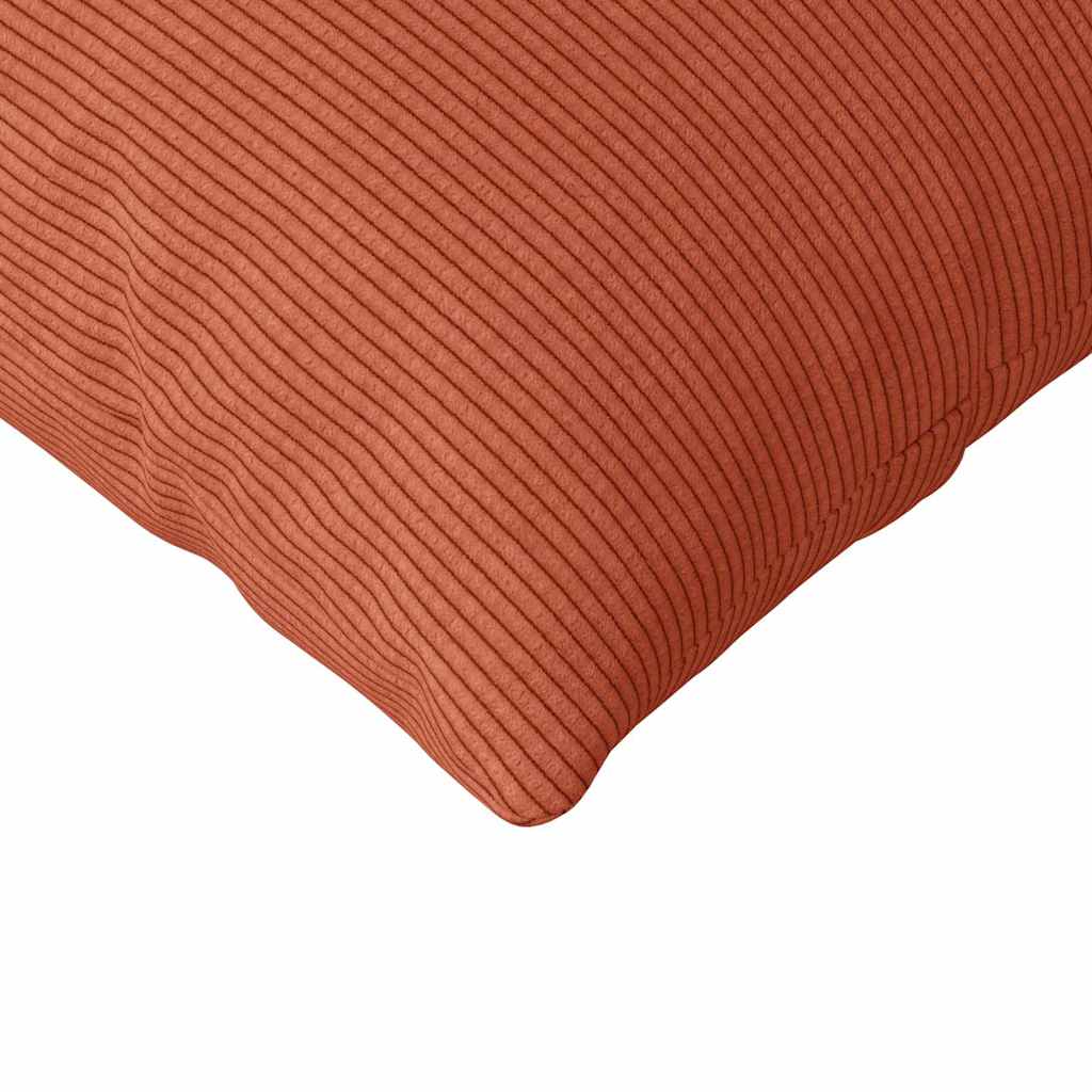 Coussins de canapé 2 pièces rouge-orange 120 x 40 cm, velours côtelé