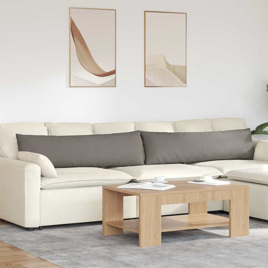 Sofakissen 2 Stück Taupe 145 x 40 cm Stoff