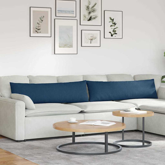 Sofakissen 2 Stück Blau 145 x 40 cm Stoff