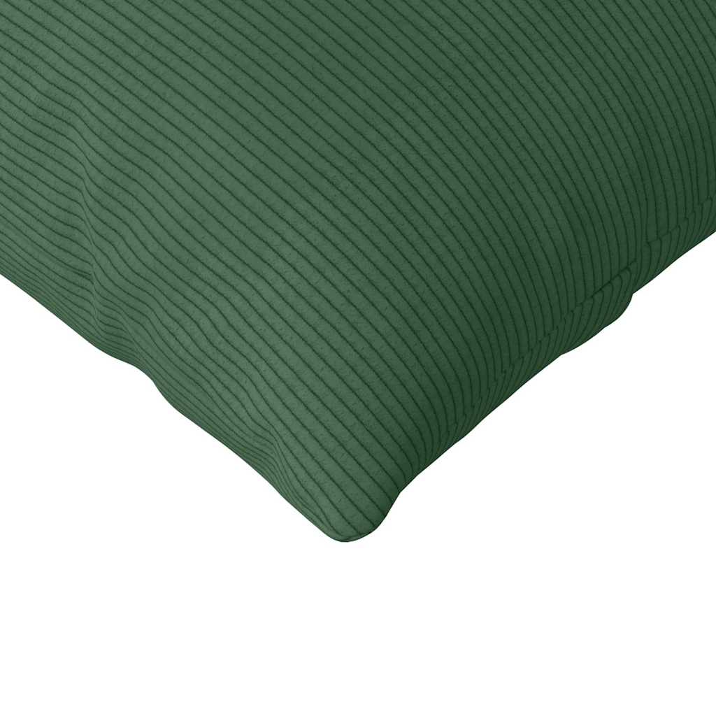 Coussins de canapé 2 pièces vert foncé 145 x 40 cm Velours côtelé